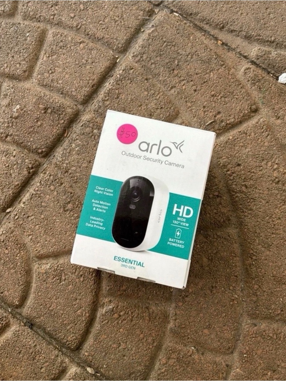 Arlo Essential 3rd Gen 1080P HD Outdoor Security Camera (2025) - VMC2080-1WMNAS